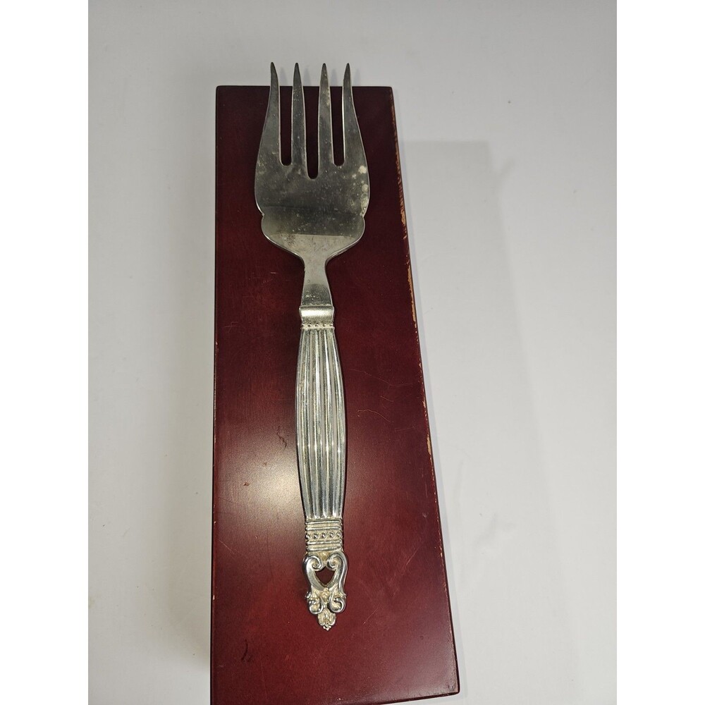 Wallace Large Serving Meat Fork 10 inches Silverplate, In Box